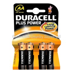 Duracell Plus Power Batteries AA x 4 Pack